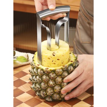 菠蘿刀食品級不銹鋼削皮器削皮機去眼器挖切鳳梨取肉芯神器工具