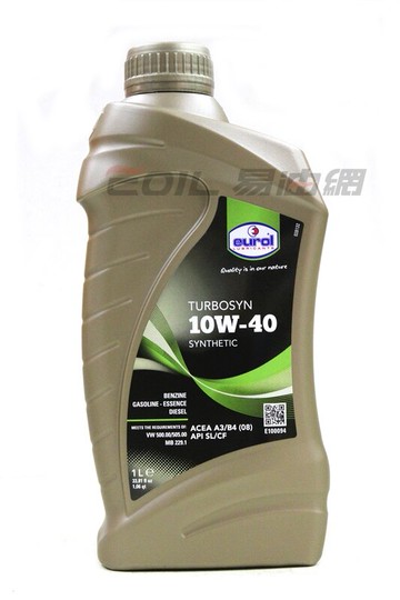 EUROL 10W40 TURBOSYN 合成機油 汽柴油車共用【299免運領券再享折扣】