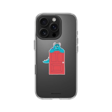 iPhone 16 Pro Clear Case（相機按鈕） 透明 - 迪士尼-皮克斯 PIXAR - Knock! 毛怪