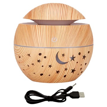 GLiTTER 宇堂 水氧機 GT-8151 七彩LED燈 USB供電 迷你加濕器  星星月亮 原木色