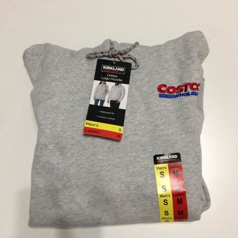 グレー】【S/Mサイズ】Costco コストコ パーカー ロゴ フーディー