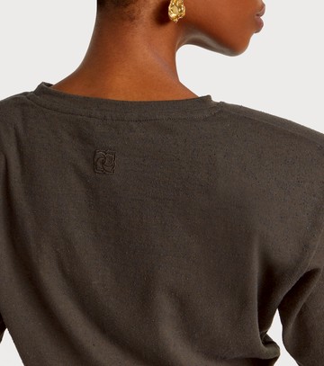 Magda Butrym Gathered cotton and silk T-shirt