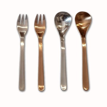 日式餐具 湯匙 餐叉 兩色 304不鏽鋼 Z126