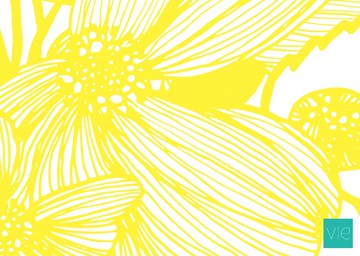 手繪印花圖案卡片 - 花花咸豐草