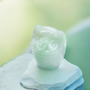 飄綠翡翠一桶金項鍊擺飾 | 天然緬甸玉A貨翡翠 | 送禮