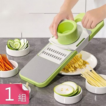 【荷生活】多功能食品級切片切絲刨絲刀 快速安全切菜容易清洗可掛刨絲器-1組
