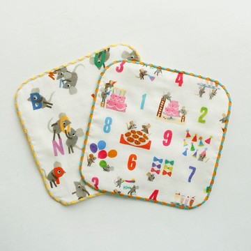 【OOYII吾憶】日本製cocowalk純棉迷你手帕- Leo Lionni's 李奧聯名｜新生禮、彌月禮、上學禮、幼稚園禮物｜