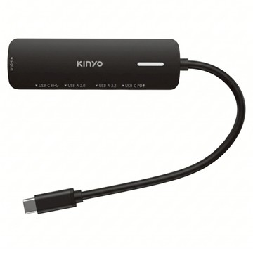 Kinyo 五合一多功能擴充座 97 x 28.5 x 11.2mm 38.2g  黑色  1個