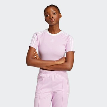 adidas 愛迪達 短袖上衣 女 三葉草 亞規 3 S BABY TEE 粉 JC6365