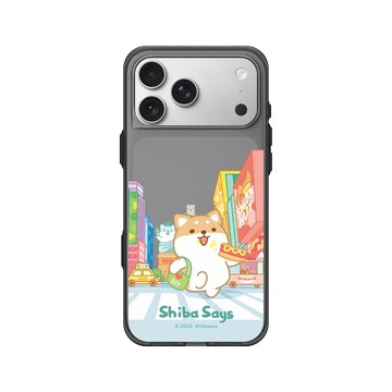 iPhone 17 Pro Max Clear (相機按鈕) 酷墨灰 - 柴語錄 Shiba Says - 出國小確幸