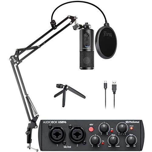 Audio-Technica ATR2500x-USB Cardioid Condenser Microphone (ATR Series) Bundle with PreSonus AudioBox 96 Studio 25th Anniversary Edition USB