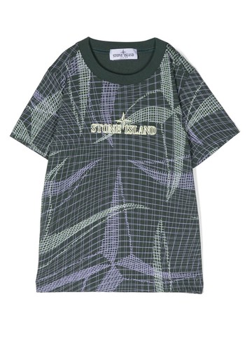 Stone Island Junior - Capsule Tennis graphic-print T-Shirt - kids - Cotton - 12 yrs - Green
