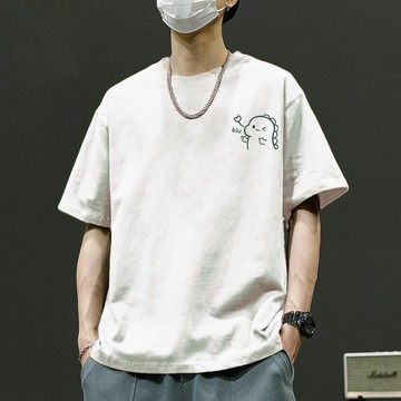 【台灣出貨】日係上衣美式純棉t恤男T恤男夏季新款t恤男生T恤印花T恤日常圓領t恤男百搭100%純棉T恤男休閒大碼上衣短袖