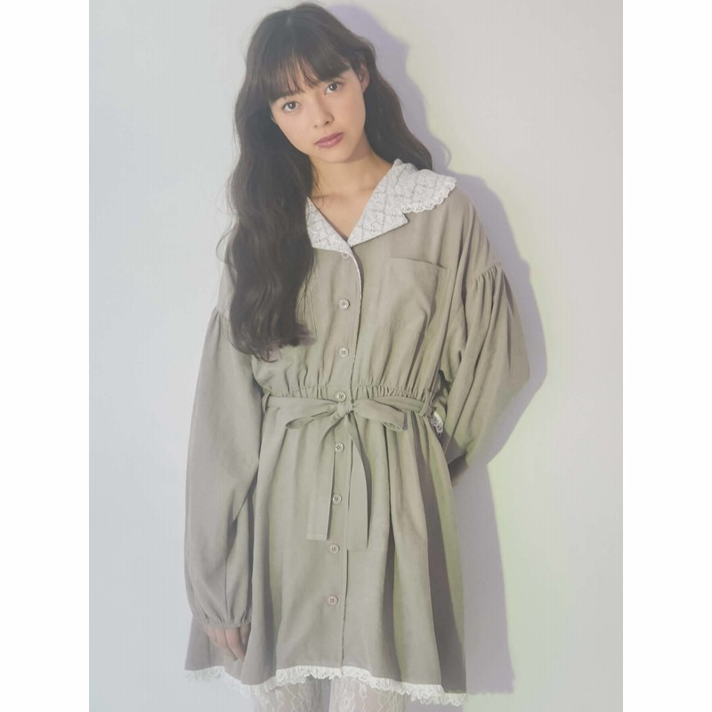 公式 Merry Jenny メリー ジェニー レースカラー2wayトレンチワンピース 通販 Lineポイント最大get Lineショッピング