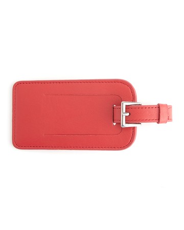 Monogrammed Leather Luggage Tag