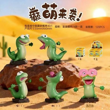 🦎彈簧小蜥蜴湯姆盲盒🦎 河狸變身計劃 癲萌來襲 會動的療癒小蜥蜴 辦公桌面解壓擺件 抽抽樂驚喜收藏 彈簧小蜥蜴 交換禮物