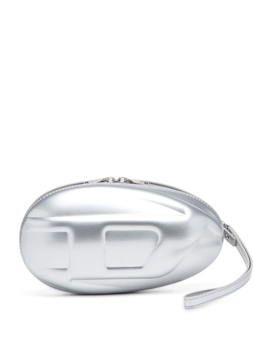 Diesel - 1DR embossed clutch - women - Polyurethane - One Size - Silver