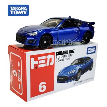 TOMICA多美卡TOMY合金車6號斯巴魯仿真車模可左右開門系列玩具車