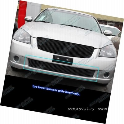 USグリル フィット05-06日産アルティマロワーバンパーブラックビレットグリルインサート Fits 05-06 Nissan Altima Lowe