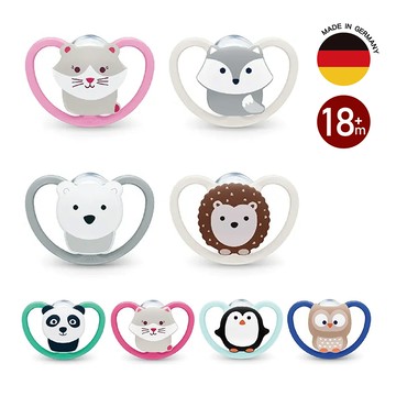 NUK SPACE超透氣矽膠安撫奶嘴-較大型18m+(款式隨機)【悅兒園婦幼生活館】