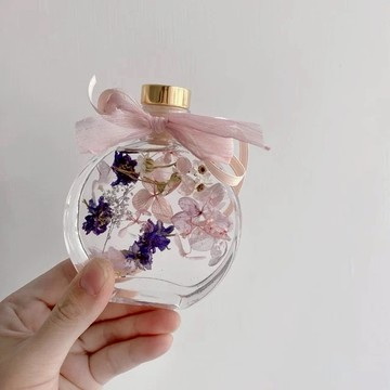 【Flora Flower】芙蘿拉植物標本浮游花-粉紫(贈三色LED底座)