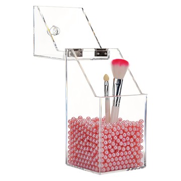 防塵壓克力刷具桶 尺寸21x9.5x9.5cm  透明色  1個