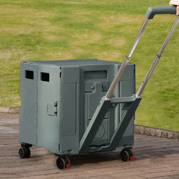 綠色 AOTTO 升級款折疊萬向輪收納購物車(購物車 手拉車 推車)