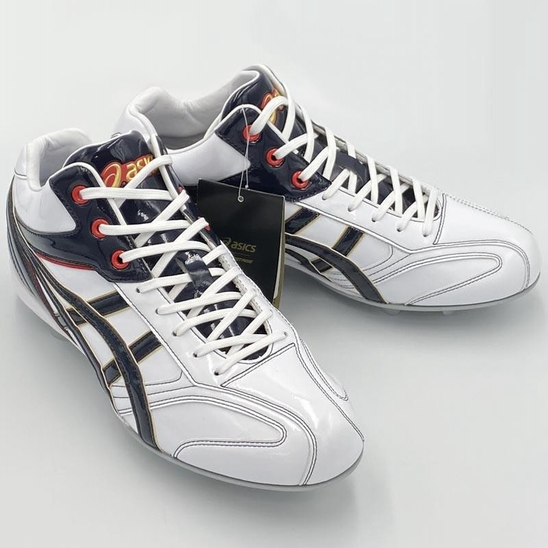 限界値下げ！【野球用ポイントスパイク29.5】ASICS ホワイト ネイビー スターシャイン アシックス 野球 ポイントスパイク ホワイト