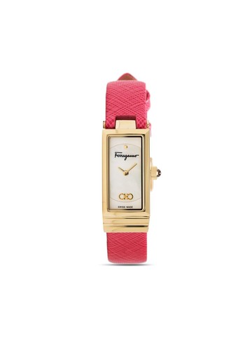 Salvatore Ferragamo Watches - Ferragamo Essential 14x33mm - women - Calf Leather/stainless steel - One Size - Gold
