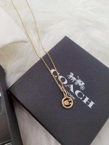 現貨 coach C字logo 施華洛世奇水晶 項鍊 專櫃款