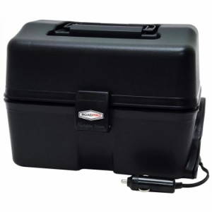 RoadPro RPSC-197 12 Volt Electric Plug In Portable Car Vehicle Lunch Box Stove Oven for On the Go Cooking  Warming Black