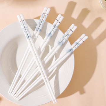 素力景德鎮陶瓷筷子家用高檔防霉抗菌易清洗耐高溫餐具防滑新款 h802