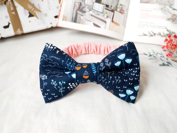 寶寶髮帶 嬰兒髮帶│立體蝴蝶結:::黑夜樹林