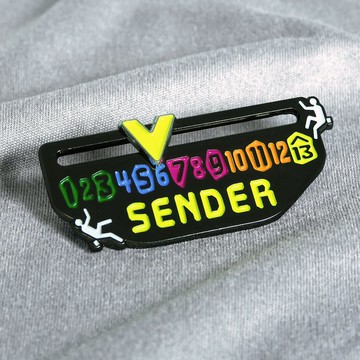 Sender Enamel Pin – 送給攀岩與抱石者的禮物 – 攀岩針 – 등반