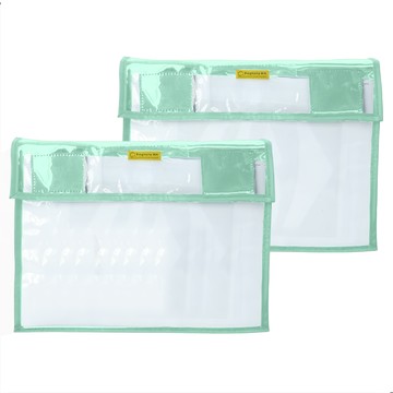 Bagtory HK 百寶袋王 A4文件袋套裝 拉鍊功課袋 高清文件書袋 魔術貼 2個  A4