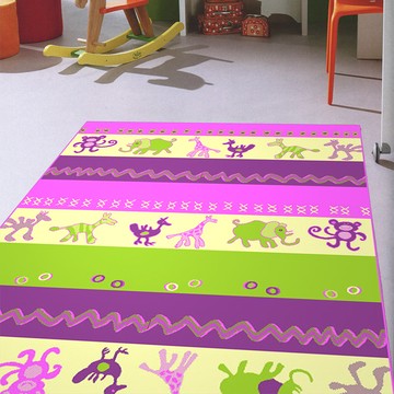 比利時 奧瓦童系絲質地毯 動物派對 140x200cm