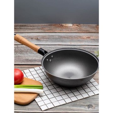 小型炒菜鍋小號迷你鐵鍋生鐵鑄鐵無涂層老式寶寶輔食油炸華士邦24