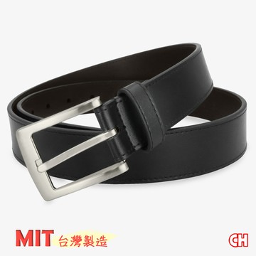 【CH-BELT 銓丞皮帶】穩重黑百搭男皮帶 中性休閒皮帶腰帶(黑)