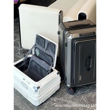 側開口可擴展大容量旅行箱28寸翻蓋拉桿箱PC登機箱2025高級行李箱