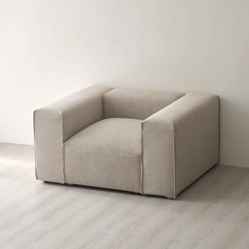 【iloom 怡倫家居】PLOCO 防潑水/亞麻混紡單人沙發 沙發 單人沙發 小沙發 一人沙發