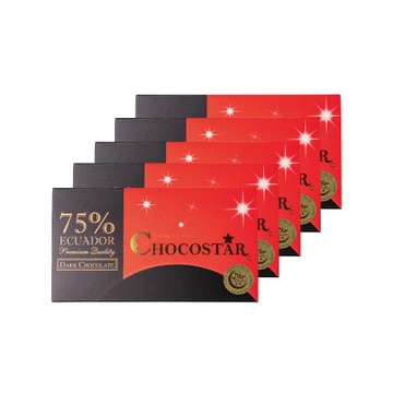 【巧克力雲莊】巧克之星－75%黑巧克力(玫瑰鹽)x5片