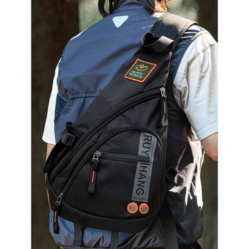 男士胸包男款休閑斜挎包男大容量背包運動戶外男包男式牛津布包包