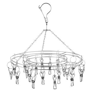 巧巧 不鏽鋼圓形防風曬衣架 20夾 37 x 35 x 35cm  1個