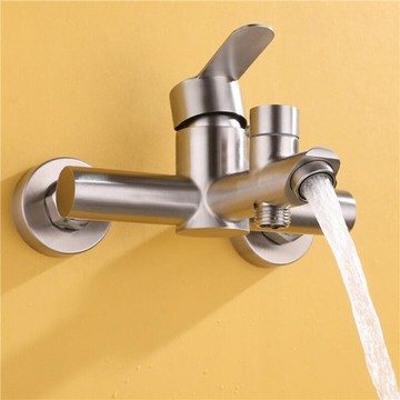 ▲●304不鏽鋼淋浴龍頭【 廠家直銷】冷熱 浴缸龍頭入牆 浴室三聯水龍頭混水閥暗裝