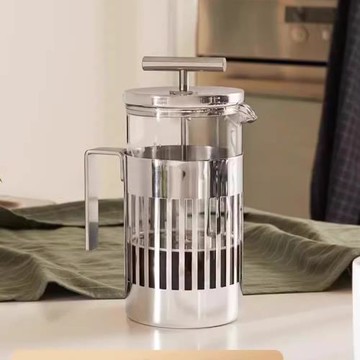 ALESSI/9094玻璃法式濾壓壺輕奢手沖壺家用戶外大容量冷萃咖啡壺