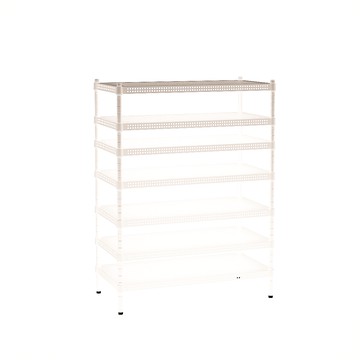 [客尊屋]粗管/沖孔/45x90x135hcm 白騎士沖孔 七層架白騎士