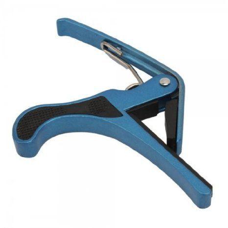 USA Seller Metal Folk アコースティックギター Trigger Change Capo Blue