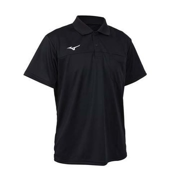 MIZUNO 男短袖POLO衫-上衣 休閒 慢跑 咖啡紗抗臭