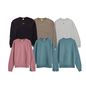 Nocta x Nike Fleece Crew 大學踢 美版 黑色/灰色/咖啡色 FN8160-010/FN8160-063/FN8160-040