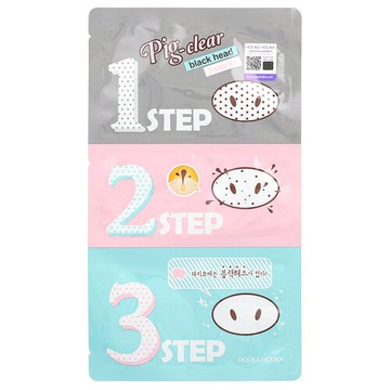 Holika Holika, 豬鼻子去黑頭鼻貼，3步套裝，單次護理
